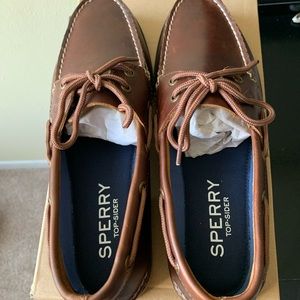 Sperry Men’s Top-Sider Authentic Original 2 eye Leeward Yacht tan Size 9.5